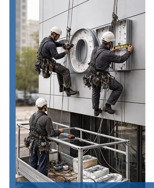Профессиональный монтаж световых букв в Мариинске под ключ