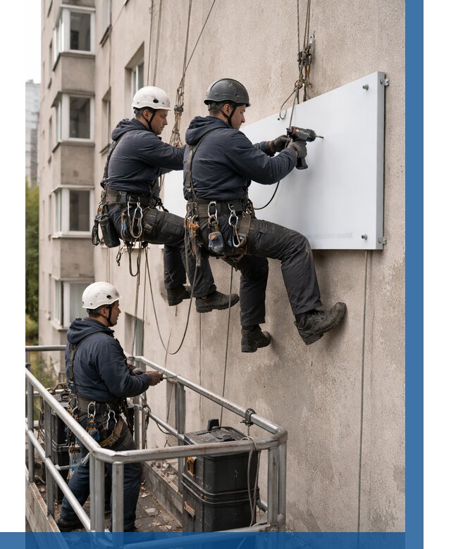 Монтаж табличек и указателей в Мариинске от 3569 р. | ВЫСОТНИК-Мрн