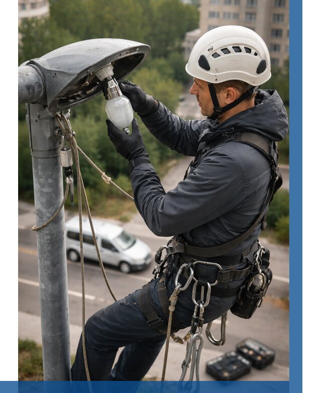 Замена ламп на высоте в Мариинске от 2550 р. | ВЫСОТНИК-Мрн