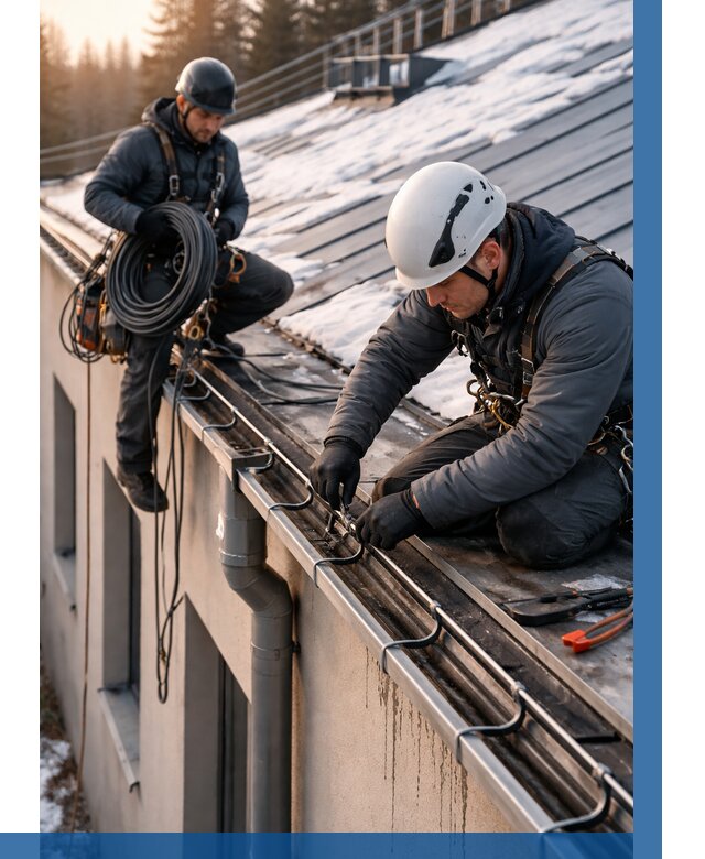 Монтаж греющего кабеля на кровле в Мариинске от 459 р. | ВЫСОТНИК-Мрн