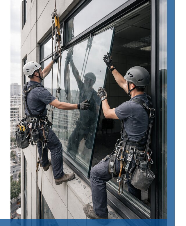 Замена стеклопакетов на высоте в Мариинске от 5609 р. | ВЫСОТНИК-Мрн