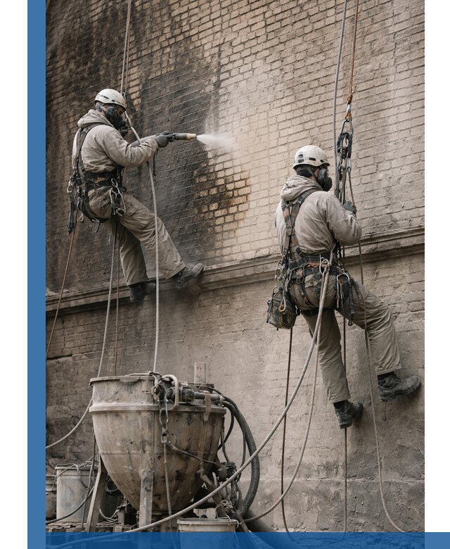 Пескоструйная очистка фасадов в Мариинске профессионально