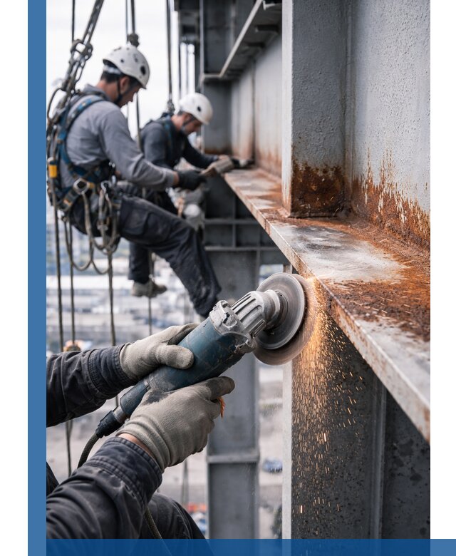 Зачистка металла от ржавчины и подготовка поверхностей в Мариинске