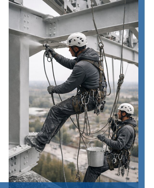 Покраска металлоконструкций на высоте в Мариинске 357 р |ВЫСОТНИК-Мрн