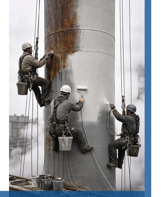 Покраска дымовых труб в Мариинске от 8668 р. | ВЫСОТНИК-Мрн