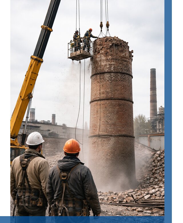 Демонтаж дымовой трубы в Мариинске от 91782 р. | ВЫСОТНИК-Мрн, смета