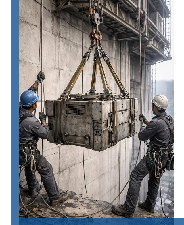 Такелажные работы на высоте, подъем и монтаж грузов в Мариинске