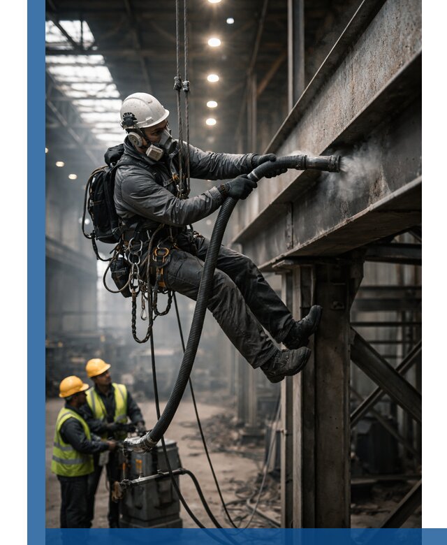 Обеспыливание конструкций в цехах промышленного производства в Мариинске