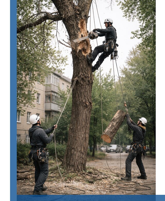 Срочное удаление аварийных деревьев в Мариинске с гарантией безопасности