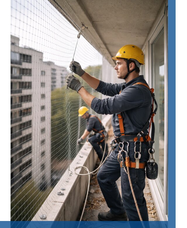 Монтаж сетки от птиц в Мариинске от 4589 р. | ВЫСОТНИК-Мрн