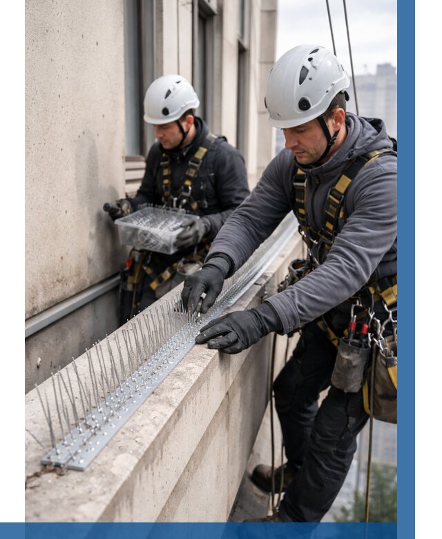 Установка шипов от птиц в Мариинске от 867 р. | ВЫСОТНИК-Мрн